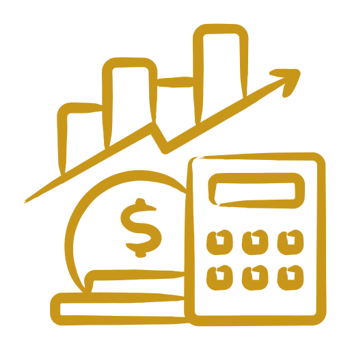 financial-planning Strategy, budget, and projections icon, phase two of the public adjuster marketing process